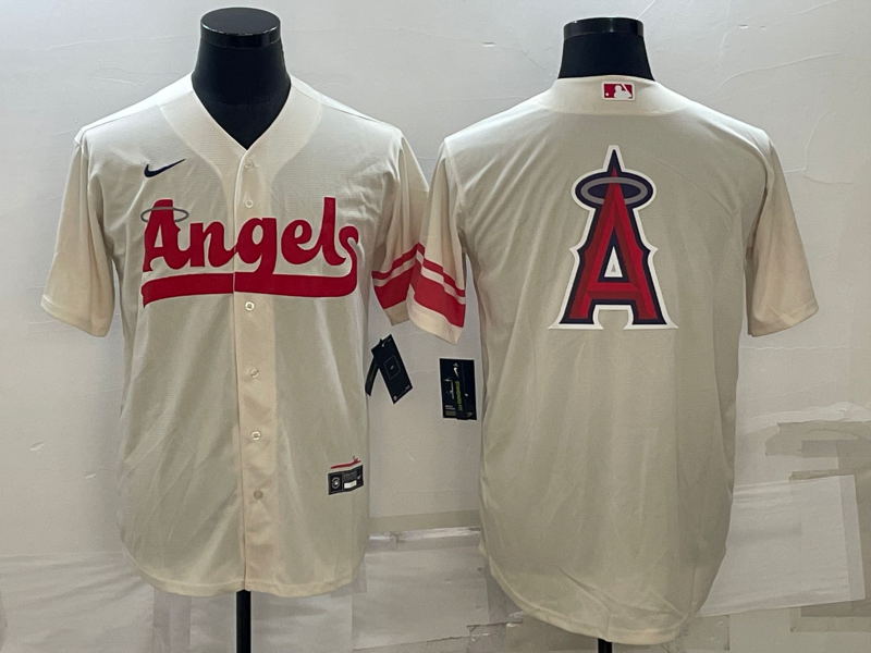 Men's Los Angeles Angels Cream 2022 City Connect Team Jersey